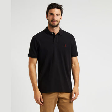 Men's Classic Cotton Polo Shirt Black