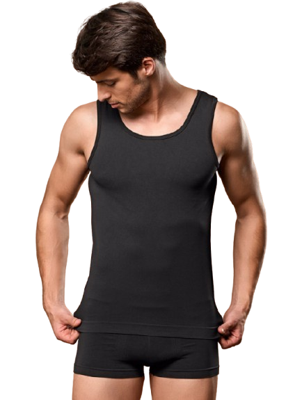 T - H Premium Black Vest Sleeveless Pack Of 3