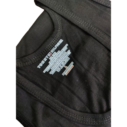 T - H Premium Black Vest Sleeveless Pack Of 3